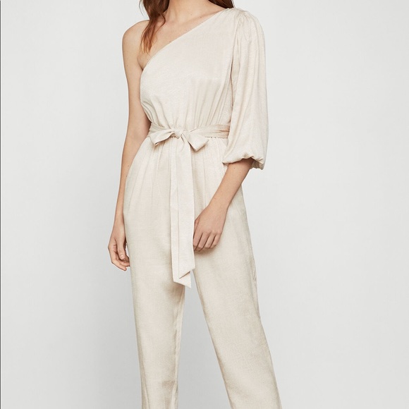 NWT BCBGMAXAZRIA Puff Sleeve Jumpsuit $278 - Picture 6 of 15